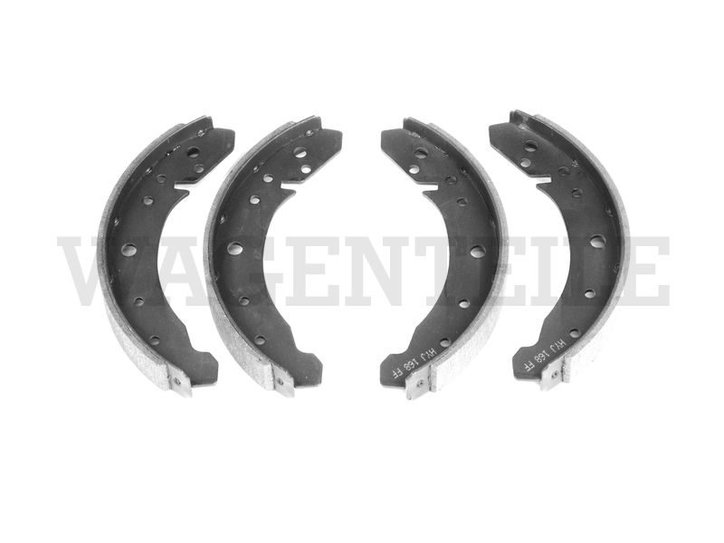 698 537 113 B Satz Bremsbacken Hinterachse, 30mm bis '64 (gerade Einstellschraube)