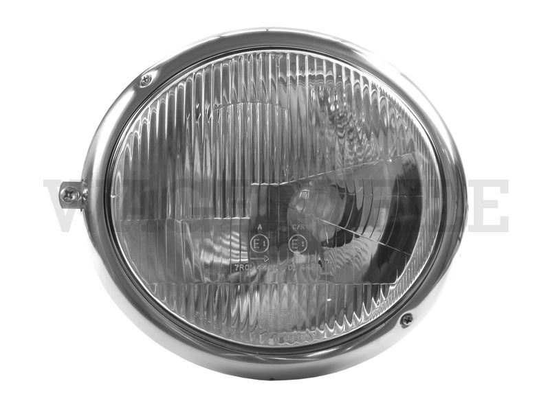 941 039 211 Scheinwerfer T1 links, Bilux (asymmetrisch), Scheinwerferring Edelstahl poliert
