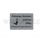 010 092 21A C Aufkleber Stützlast max. 100kg