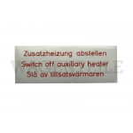 010 261 11A A Aufkleber 'Zusatzheizung abstellen'