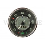 957 021 113 CX Tachometer ohne Tankuhr (bis 140km/h, Öldruckkontrolle grün, Ring chrom)