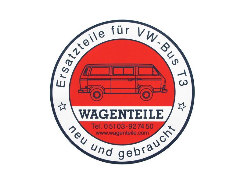 009 000 25A Wagenteile Aufkleber T3 12cm, rund