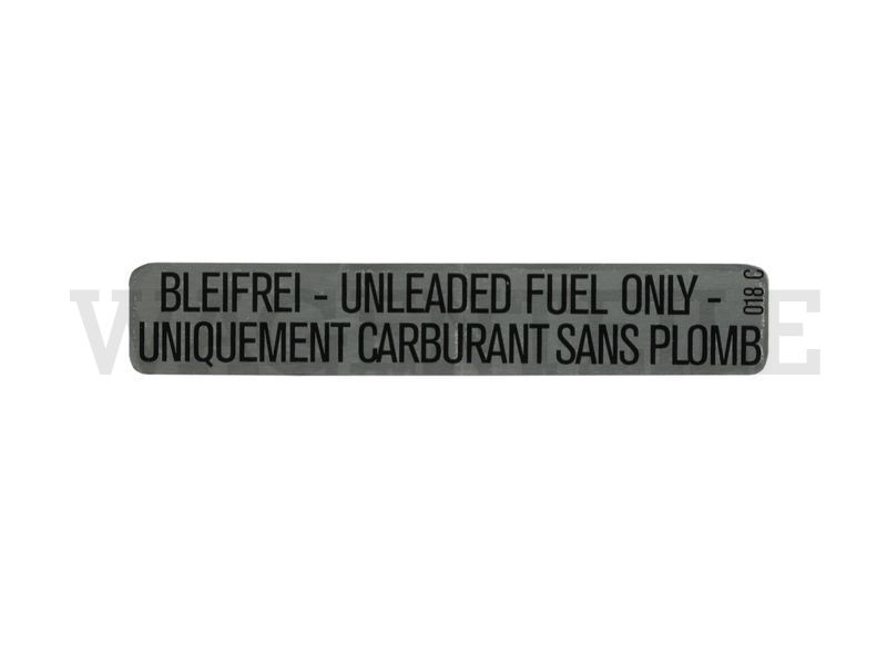 010 201 11C C Aufkleber 'Bleifrei - Unleaded only'