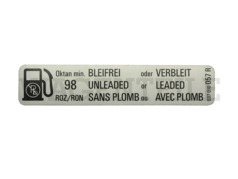 010 201 25A C Aufkleber 'Bleifrei oder...' 98ROZ'
