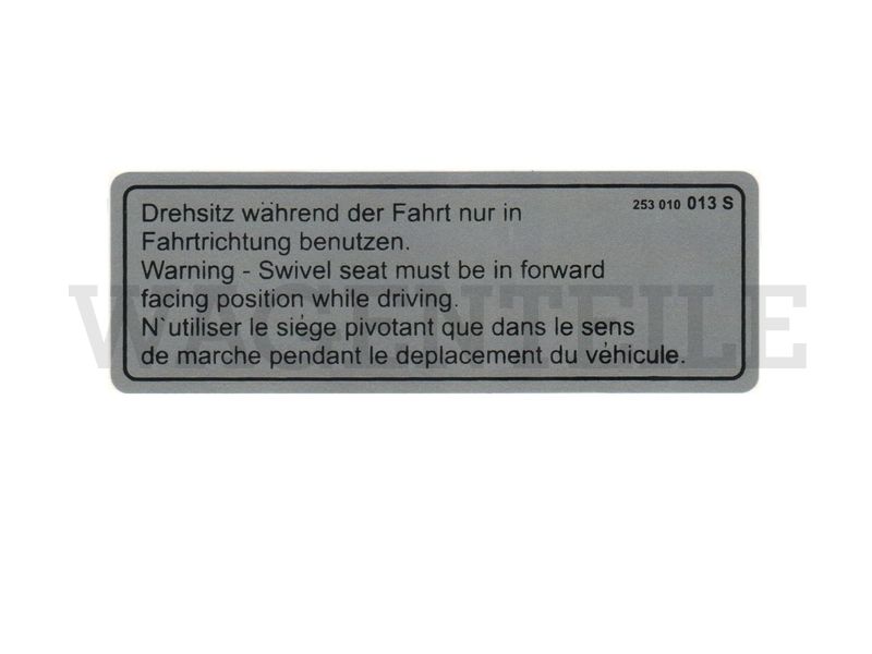 010 881 25C Aufkleber 'Drehsitz'
