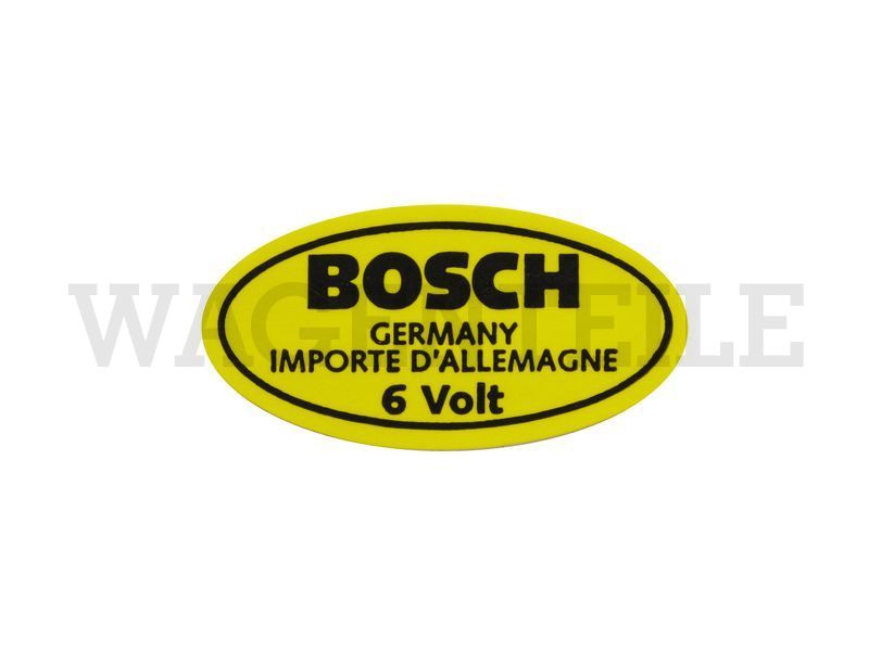 010 905 11A Aufkleber '6V' für Zündspule (Bosch gelb)