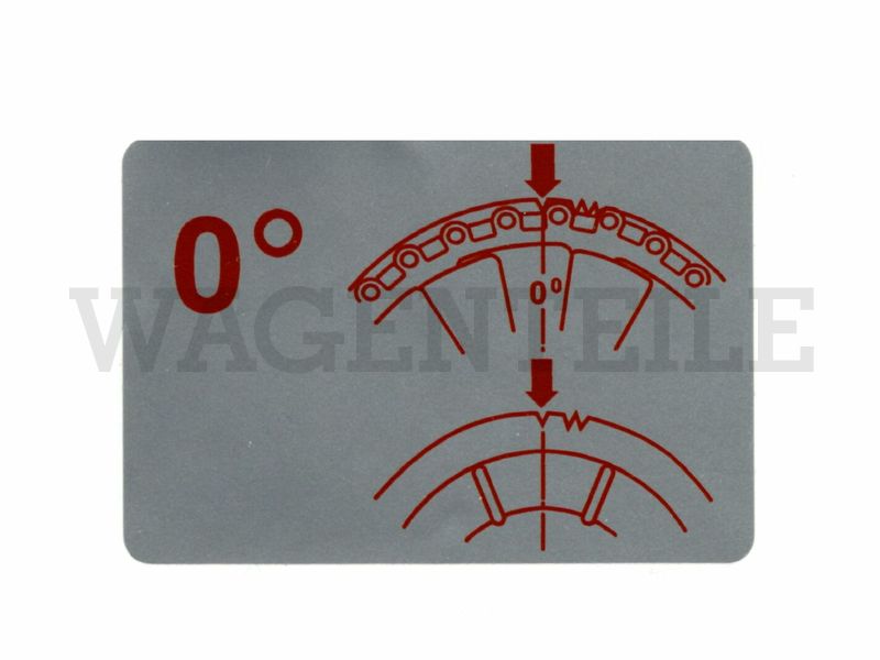 010 905 11C B Aufkleber Zündzeitpunkt 0°