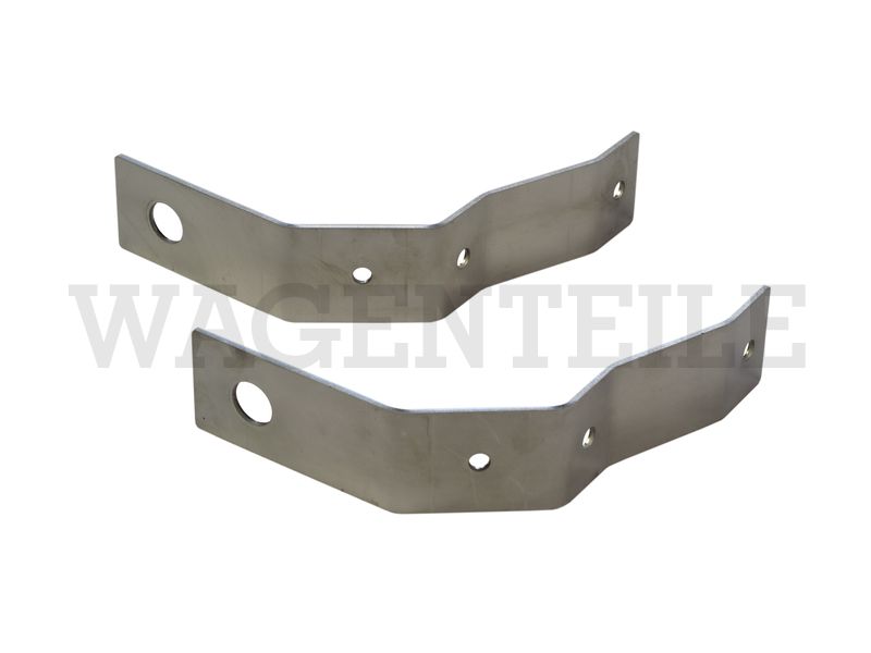807 115 255 /2 Halter Satz Kunststoffstoßstange vorn, Edelstahl
