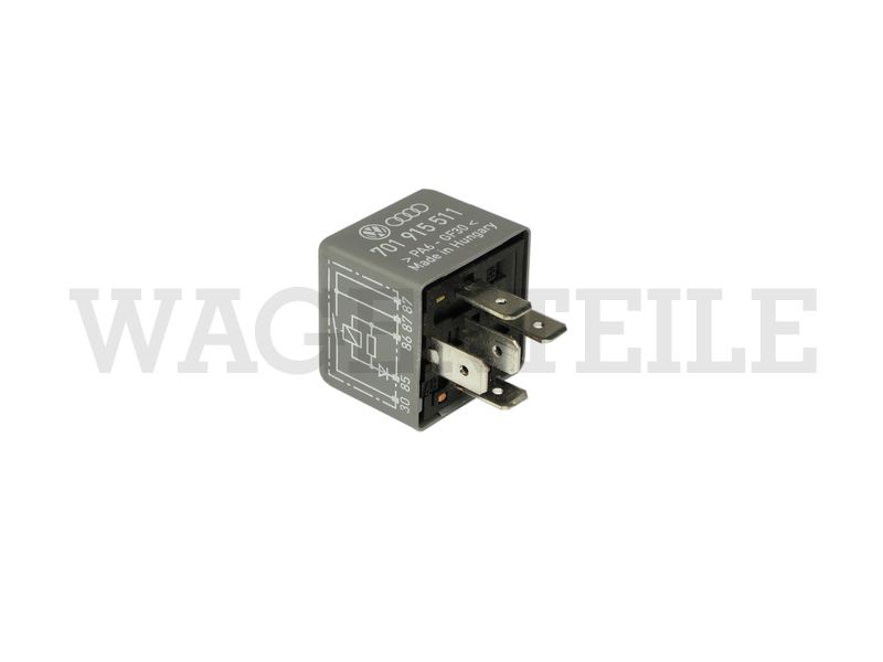 915 511 701 Relais 12V 30A, Schließer mit Sperrdiode, 5 Kontakte (St.-Nr. 96) Batterietrennrelais, Nebelscheinwerfer '74-'80