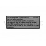 010 843 25C Aufkleber 'Kindersicherung'