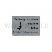 010 092 21A C Aufkleber Stützlast max. 100kg