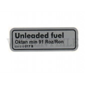 010 201 11C D Aufkleber 'Unleaded fuel 91ROZ'