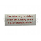 010 261 11A A Aufkleber 'Zusatzheizung abstellen'
