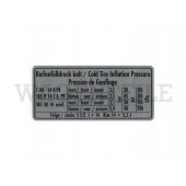 010 601 21A C Aufkleber 'Reifendruck' Typ2 ab '72